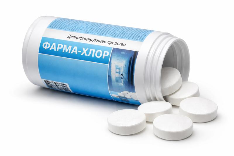 Дезинфицирующее средство "Фарма-Хлор", 300 таблеток, 1 кг